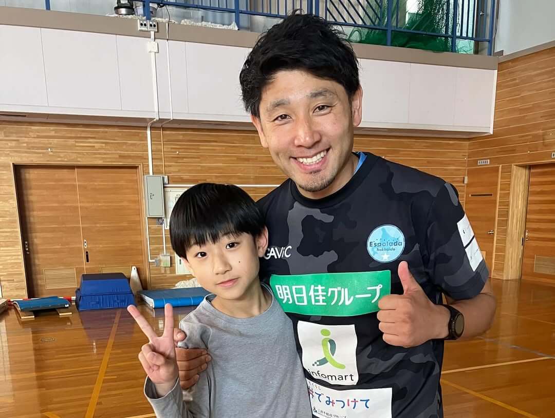 子どもとコーチ